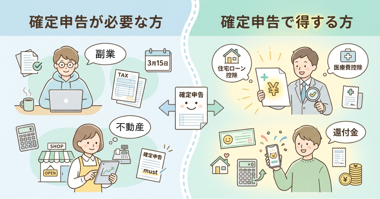 確定申告の義務と権利（アイキャッチ画像）